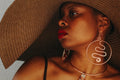 Handmade Copper Statement Earrings, Sculptural Artisan Jewelry, One-of-a-Kind Earrings | Seduction