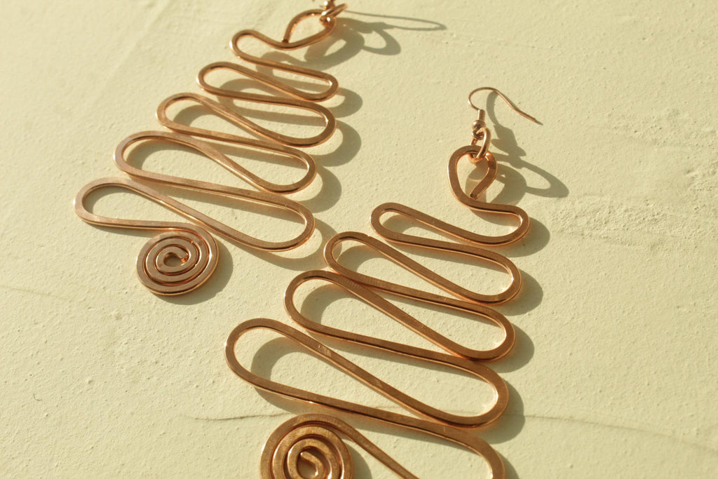 Intrigue | Copper Statement Earrings