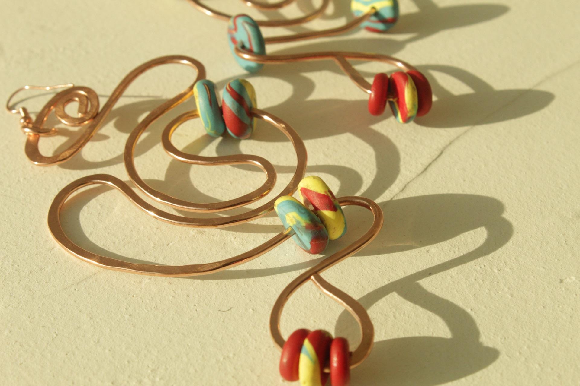 Handmade Copper Statement Earrings, Sculptural Artisan Jewelry, One-of-a-Kind Earrings | Reverie