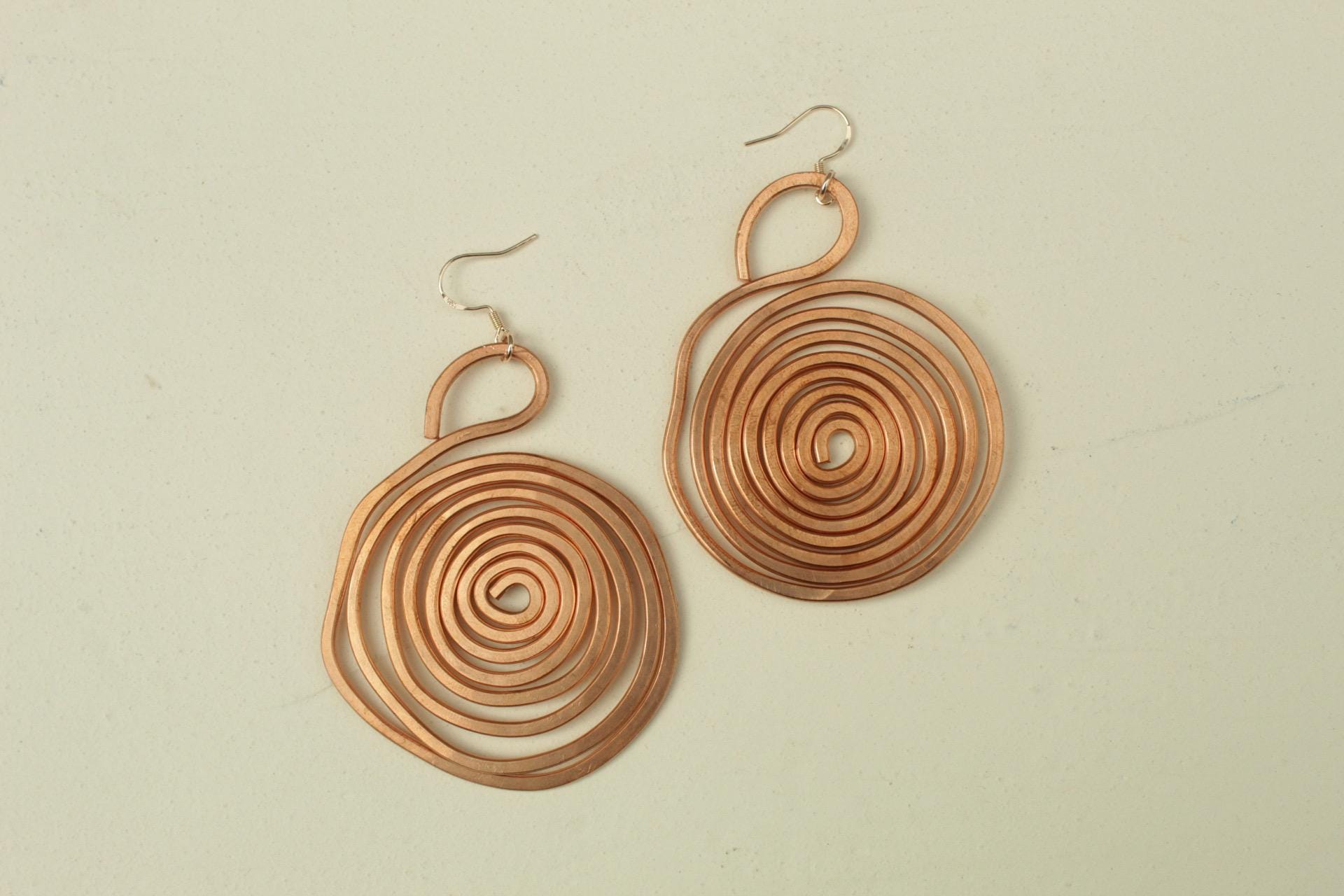 Handmade Copper Statement Earrings, Sculptural Artisan Jewelry, One-of-a-Kind Earrings | Juniper