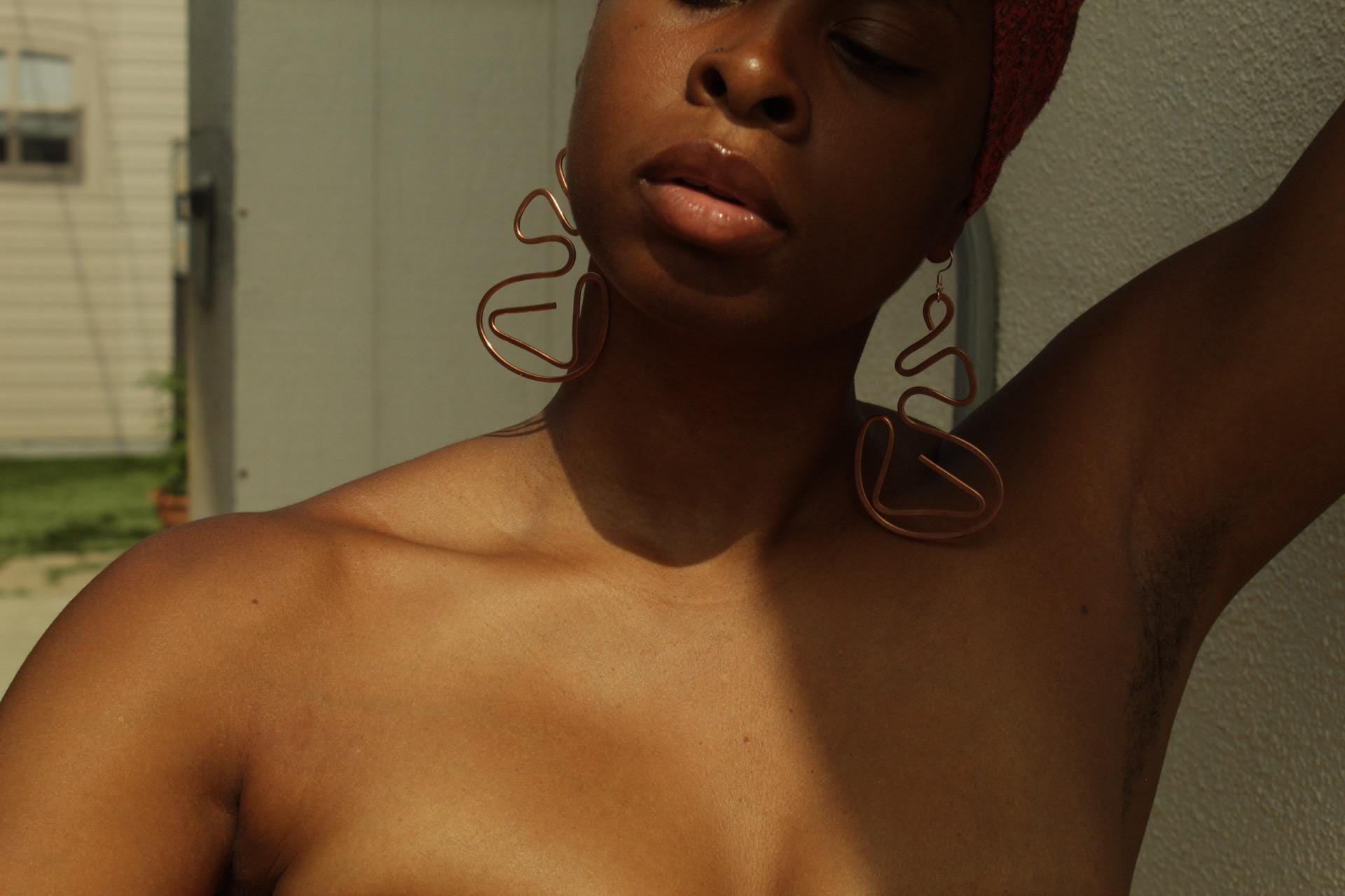 Handmade Copper Statement Earrings, Sculptural Artisan Jewelry, One-of-a-Kind Earrings | Magnolia