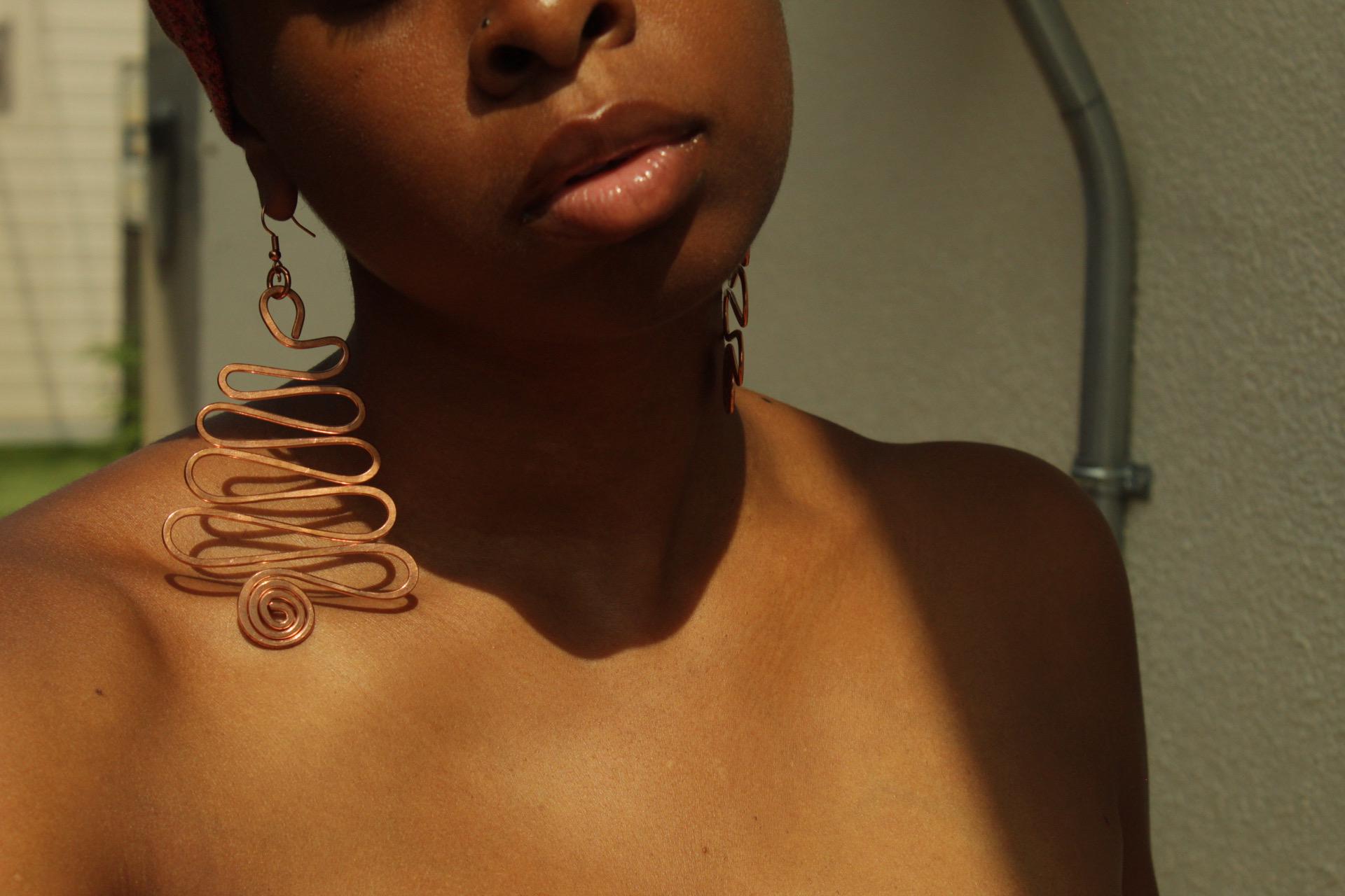 Intrigue | Copper Statement Earrings