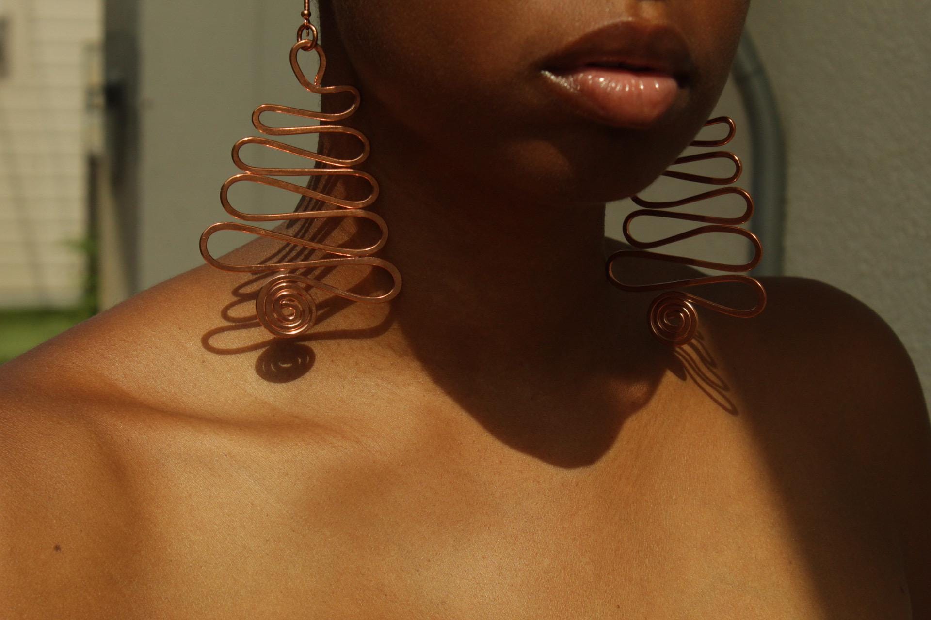 Intrigue | Copper Statement Earrings