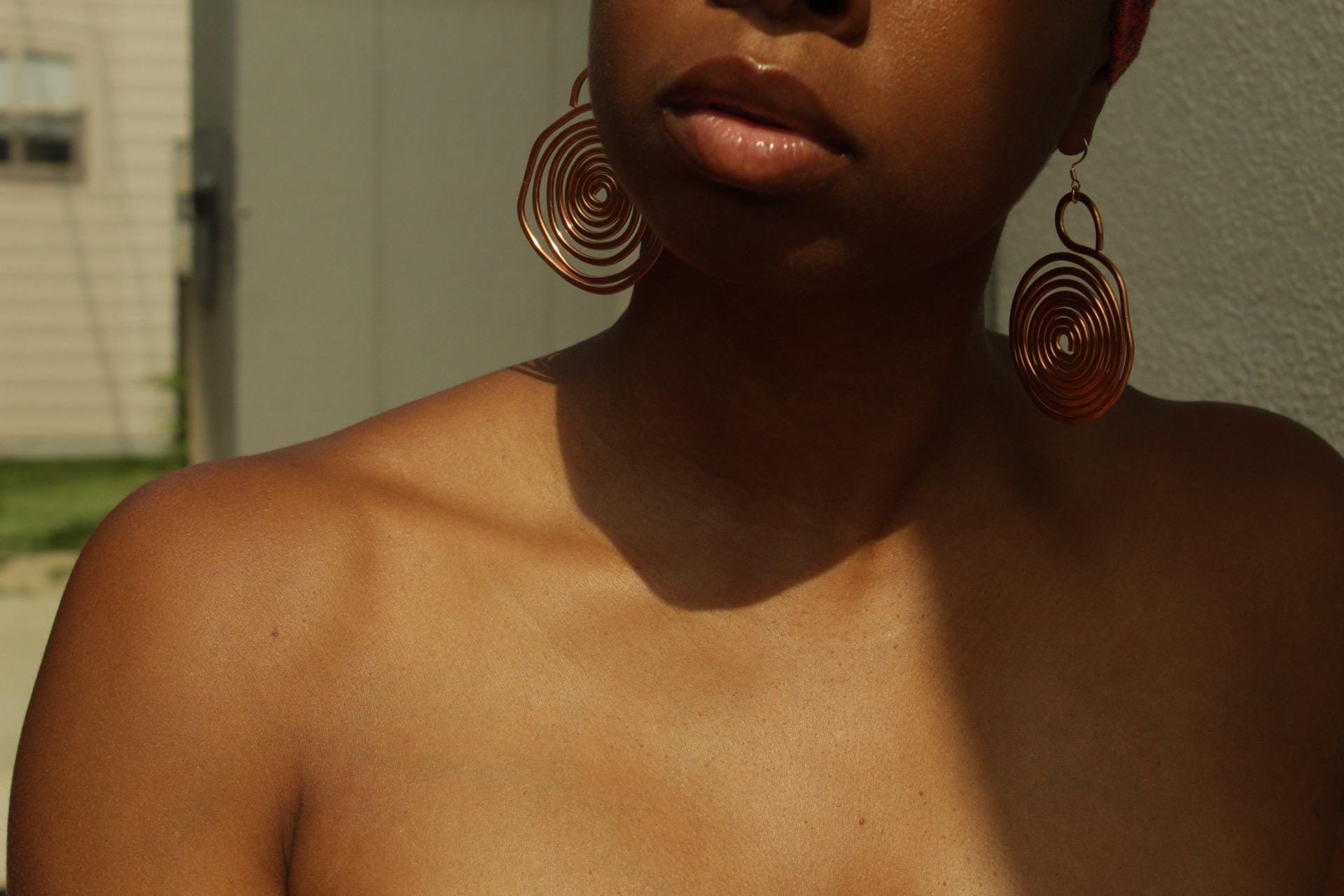 Handmade Copper Statement Earrings, Sculptural Artisan Jewelry, One-of-a-Kind Earrings | Juniper