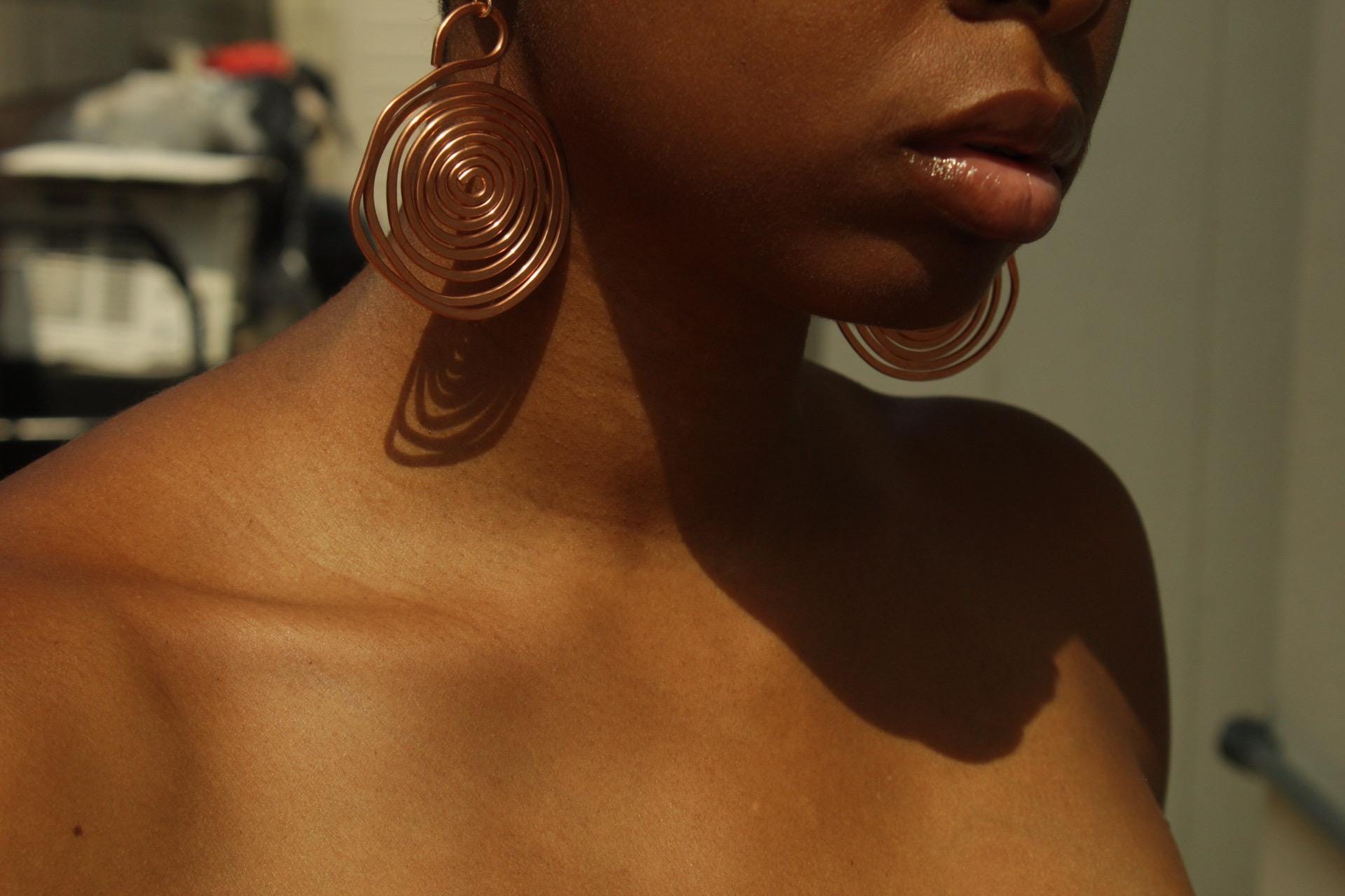 Handmade Copper Statement Earrings, Sculptural Artisan Jewelry, One-of-a-Kind Earrings | Juniper