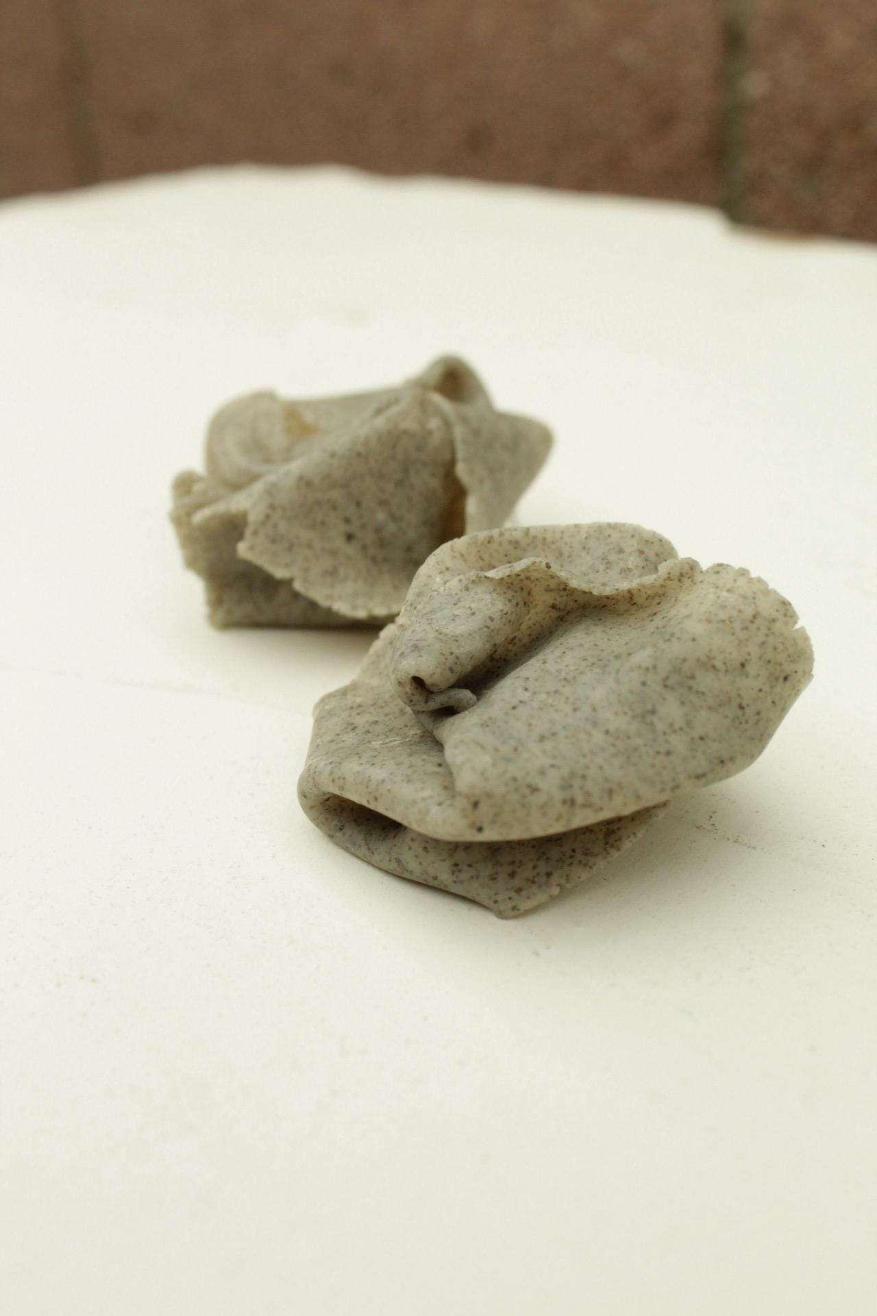 Sculptural Polymer Clay Earrings, Crumpled Paper Inspired, Modern Statement Jewelry