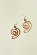 Handmade Copper Statement Earrings, Sculptural Artisan Jewelry, One-of-a-Kind Earrings | Lily Pad