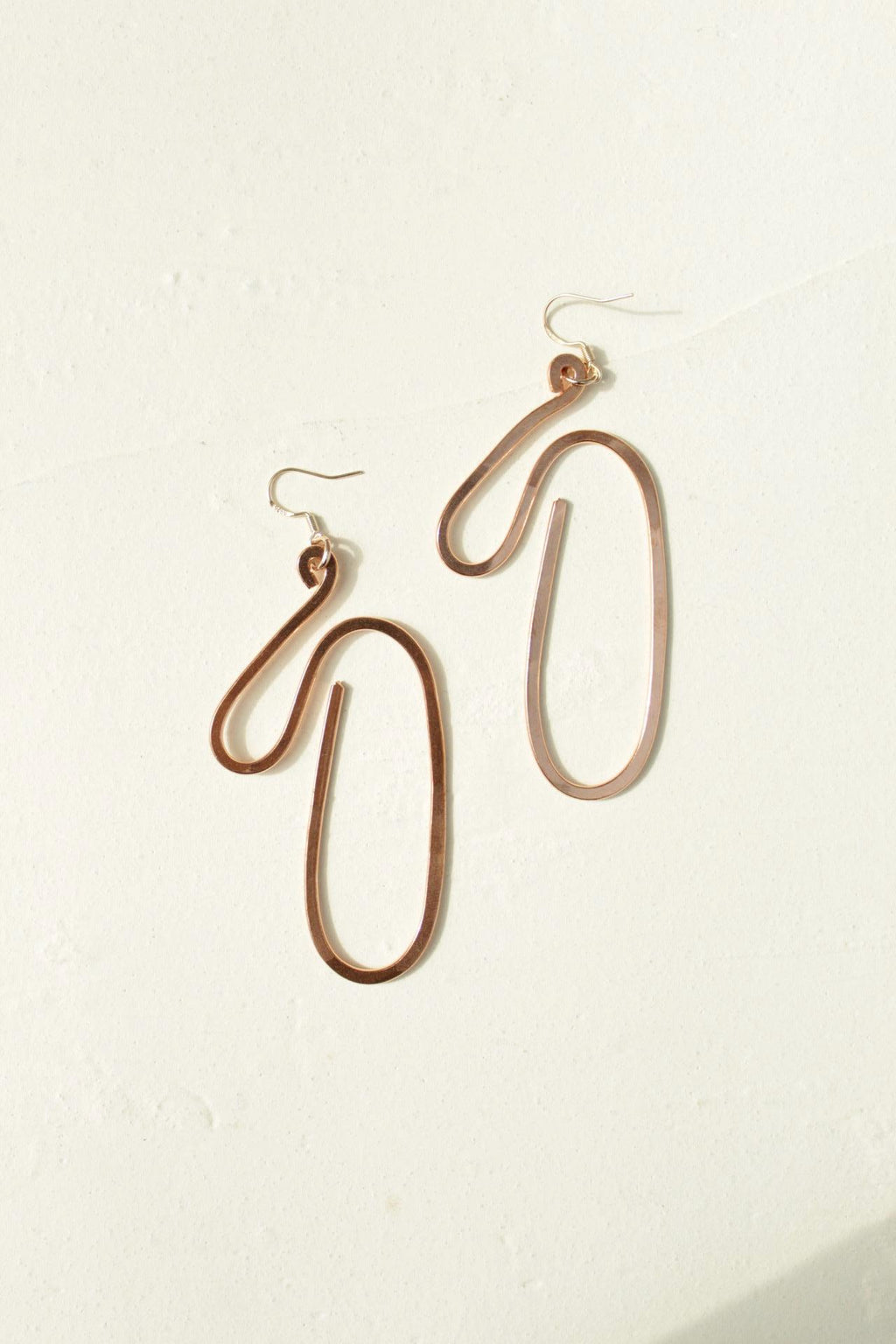Handmade Copper Statement Earrings, Sculptural Artisan Jewelry, One-of-a-Kind Earrings | Waterline