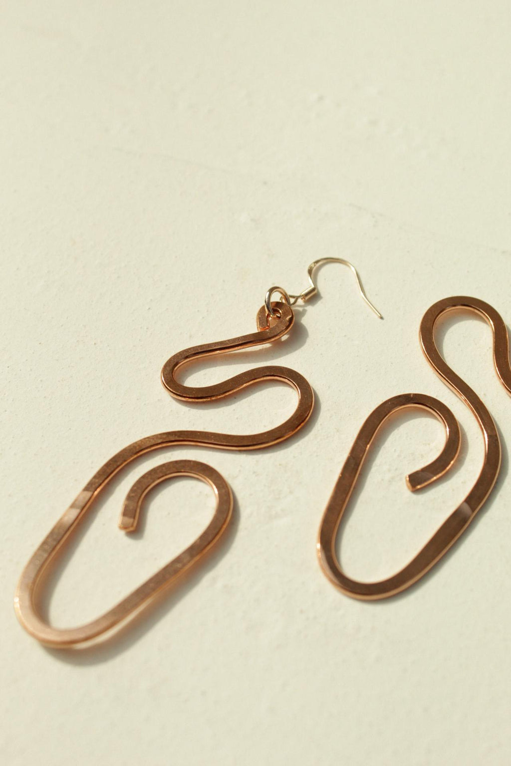 Handmade Copper Statement Earrings, Sculptural Artisan Jewelry, One-of-a-Kind Earrings | River Reed