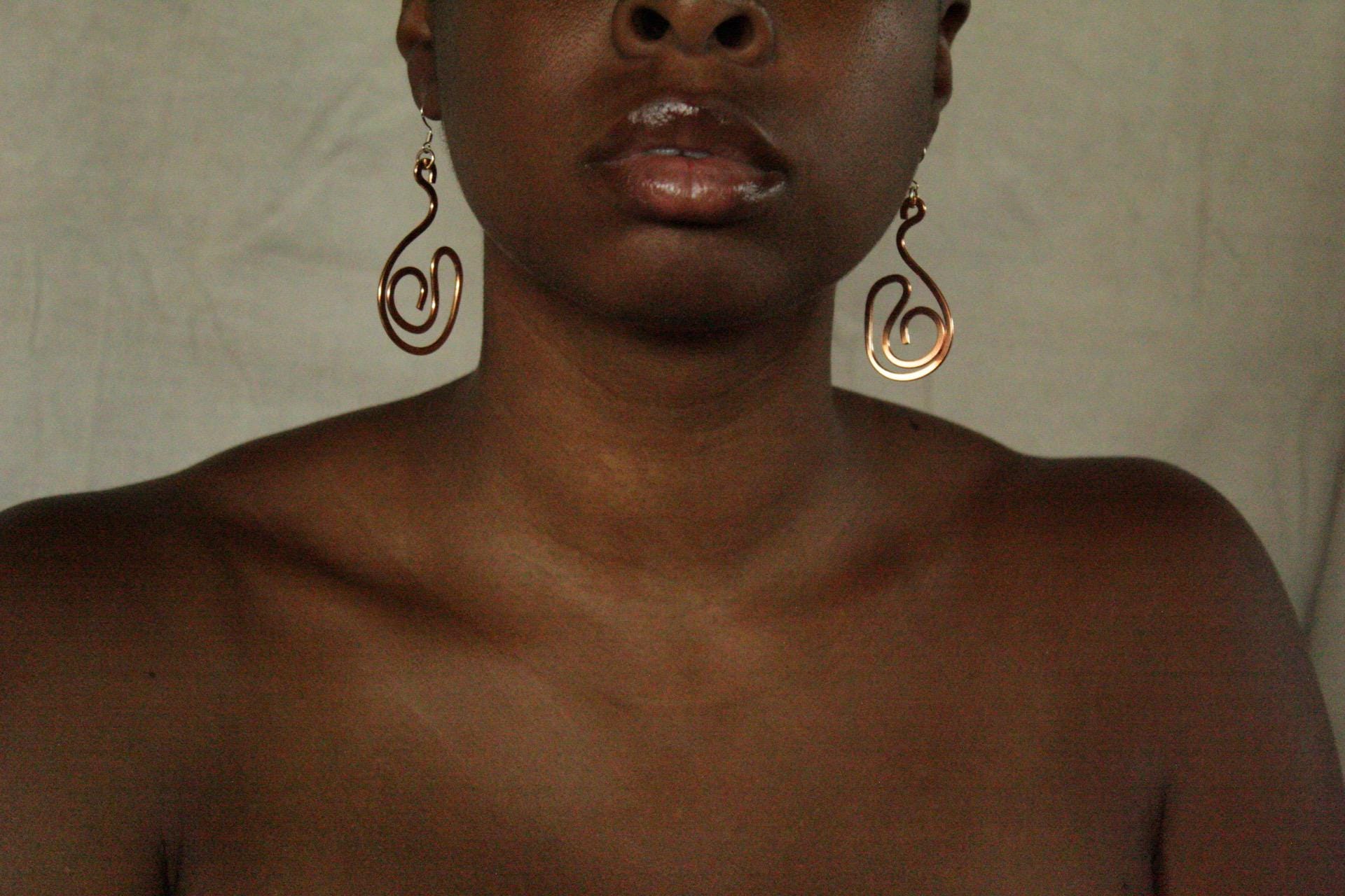 Handmade Copper Statement Earrings, Sculptural Artisan Jewelry, One-of-a-Kind Earrings | Current