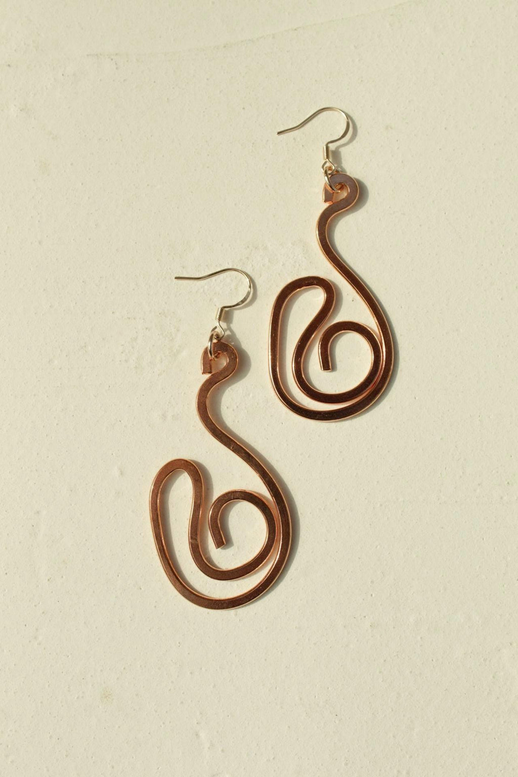 Handmade Copper Statement Earrings, Sculptural Artisan Jewelry, One-of-a-Kind Earrings | Current