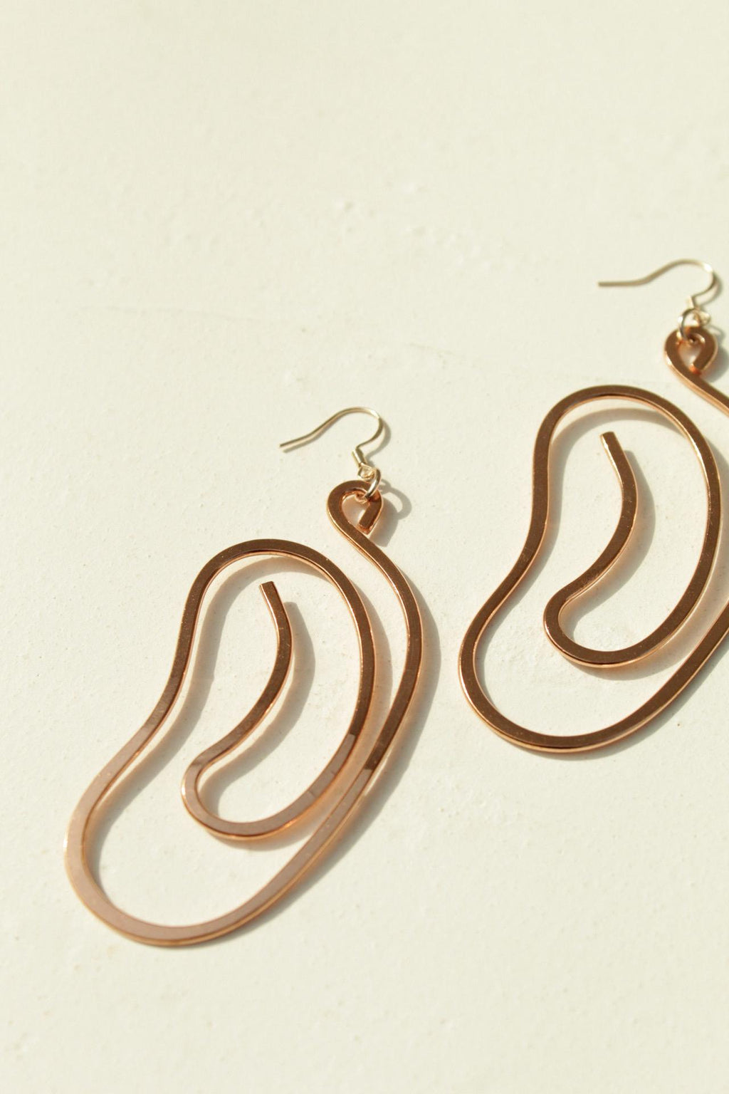 Handmade Copper Statement Earrings, Sculptural Artisan Jewelry, One-of-a-Kind Earrings | Ebb