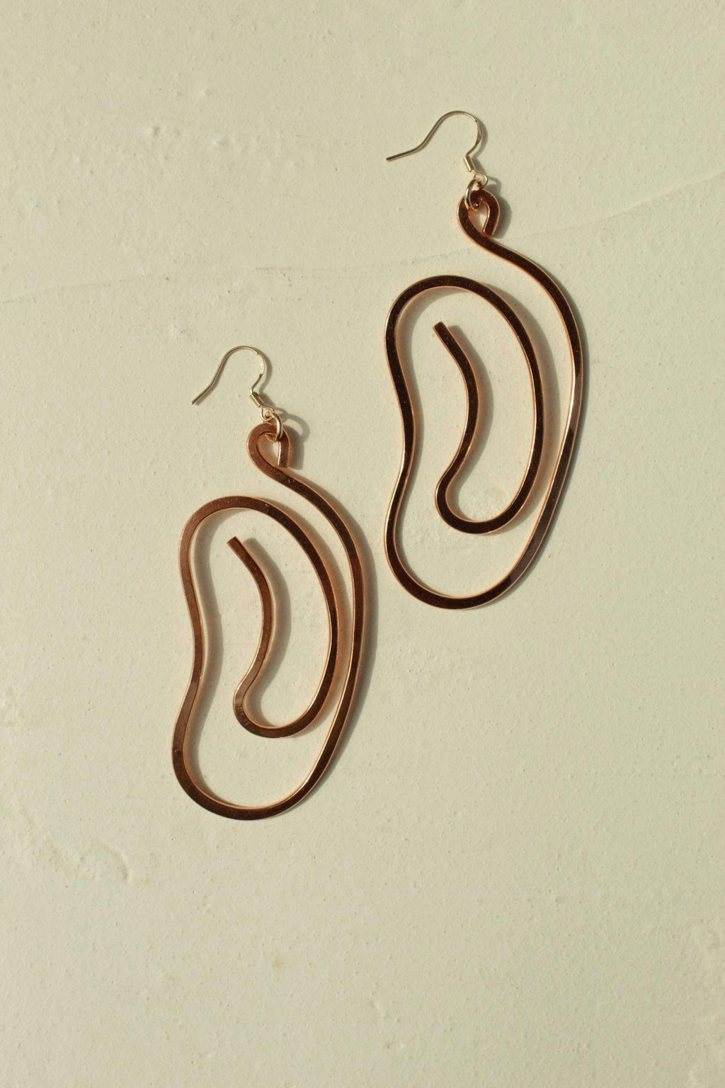 Handmade Copper Statement Earrings, Sculptural Artisan Jewelry, One-of-a-Kind Earrings | Ebb
