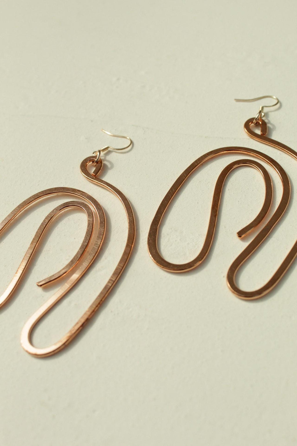 Handmade Copper Statement Earrings, Sculptural Artisan Jewelry, One-of-a-Kind Earrings | Return