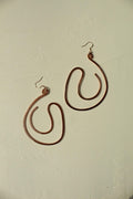 Handmade Copper Statement Earrings, Sculptural Artisan Jewelry, One-of-a-Kind Earrings | Hollow