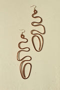 Handmade Copper Statement Earrings, Sculptural Artisan Jewelry, One-of-a-Kind Earrings | Tangle
