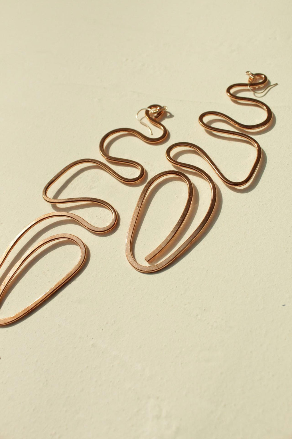 Handmade Copper Statement Earrings, Sculptural Artisan Jewelry, One-of-a-Kind Earrings | Tangle