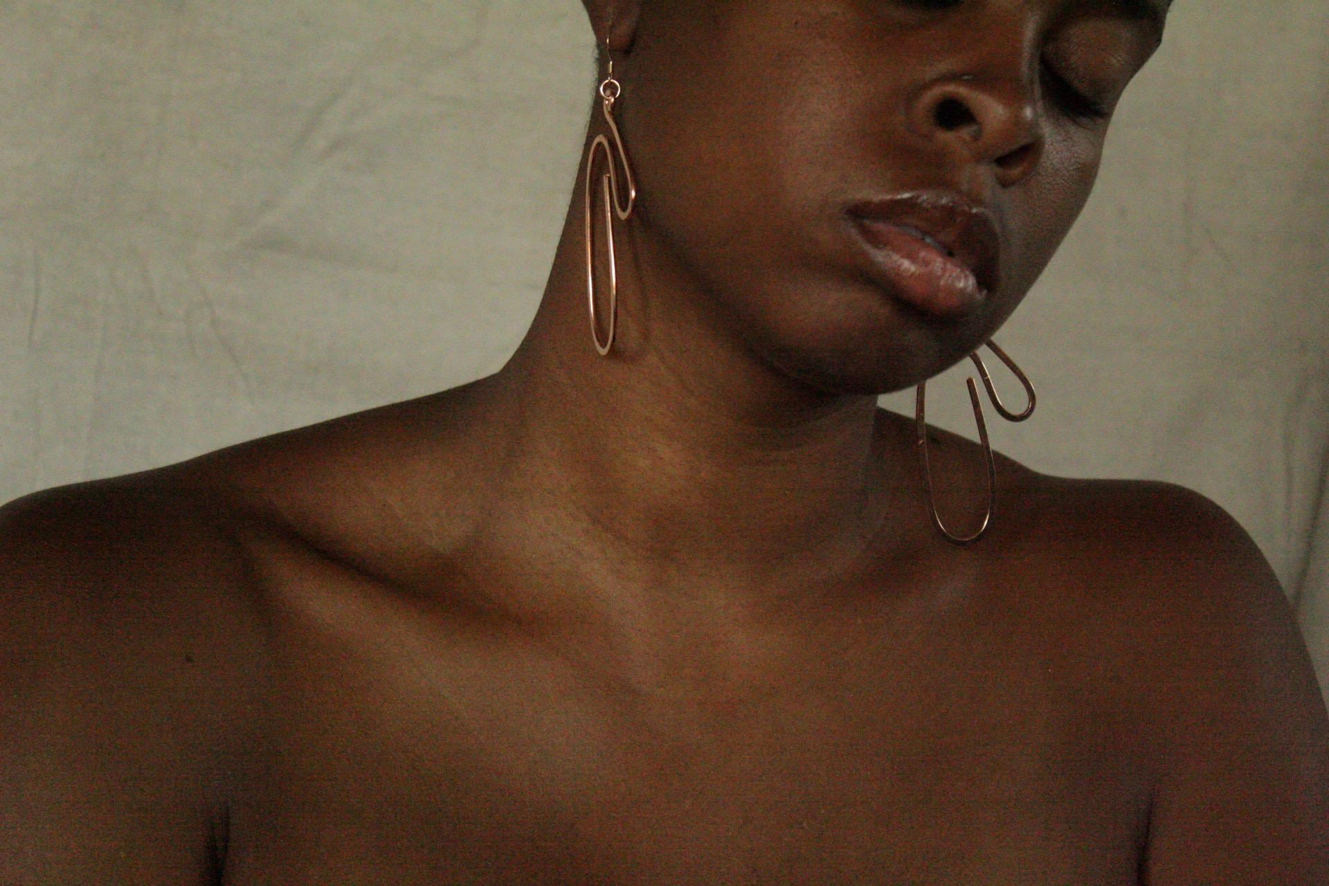Handmade Copper Statement Earrings, Sculptural Artisan Jewelry, One-of-a-Kind Earrings | Waterline
