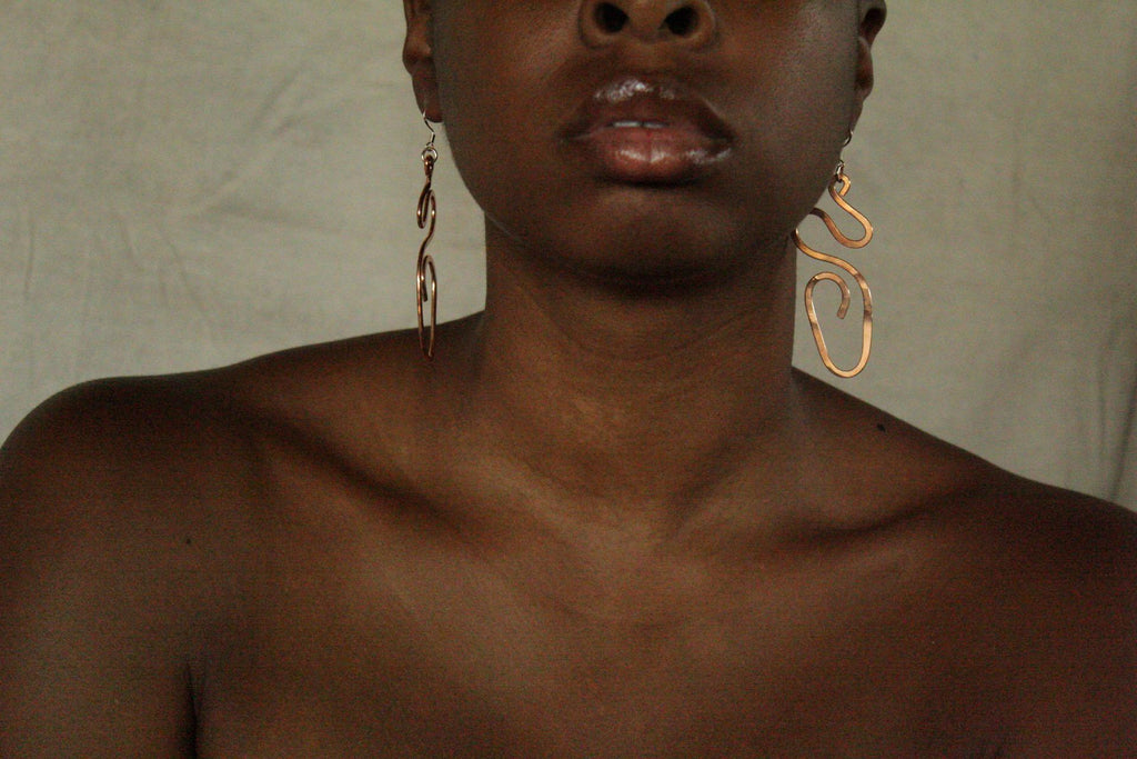 Handmade Copper Statement Earrings, Sculptural Artisan Jewelry, One-of-a-Kind Earrings | River Reed