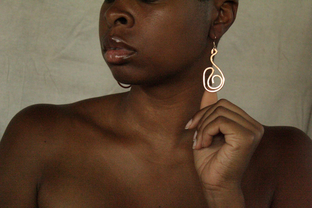 Handmade Copper Statement Earrings, Sculptural Artisan Jewelry, One-of-a-Kind Earrings | Current