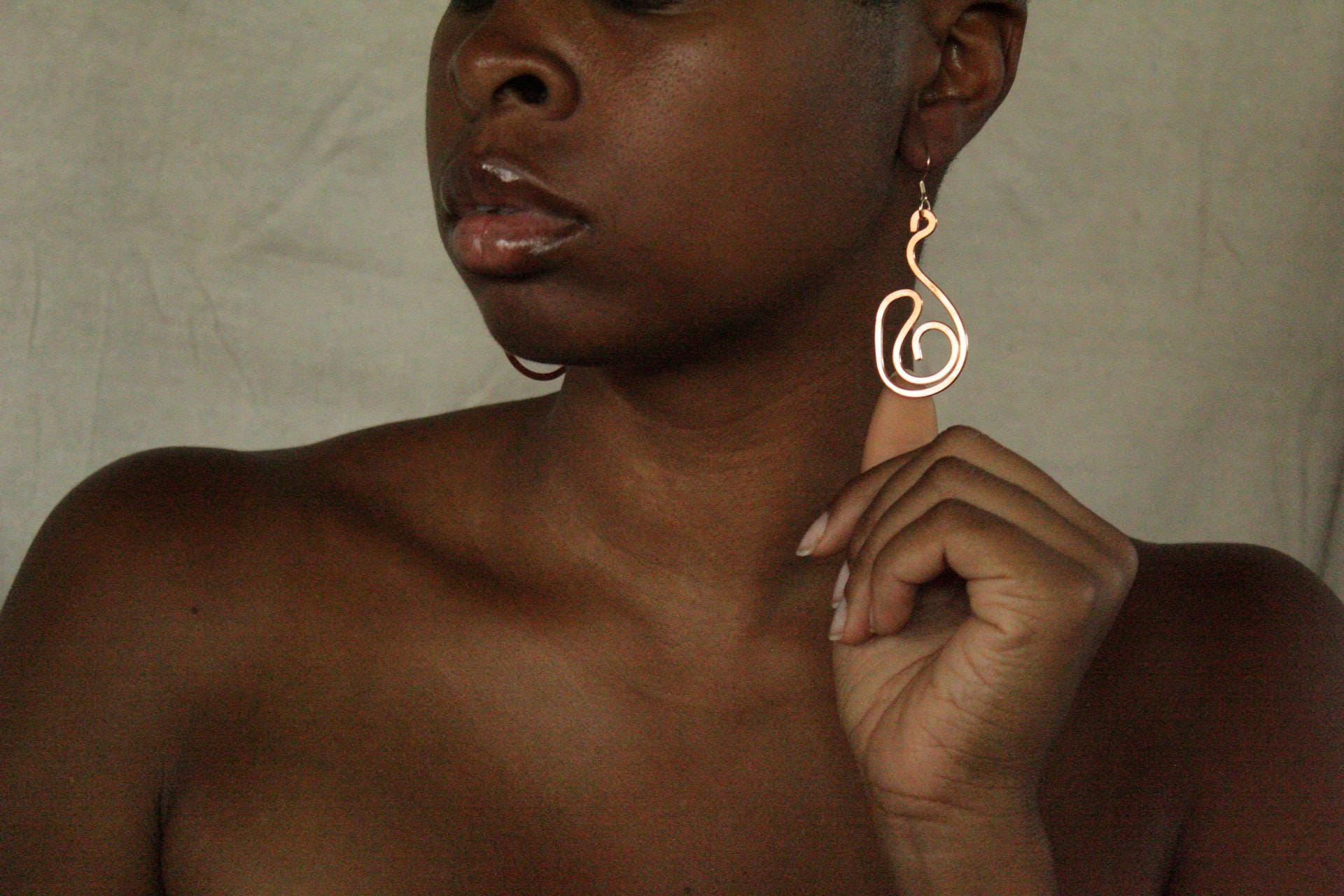 Handmade Copper Statement Earrings, Sculptural Artisan Jewelry, One-of-a-Kind Earrings | Current