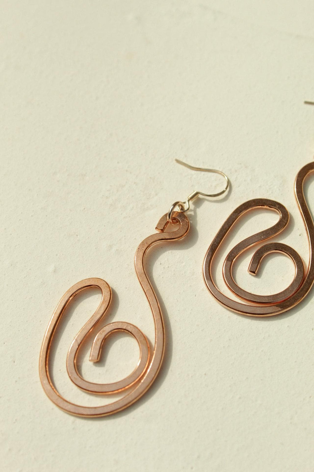 Handmade Copper Statement Earrings, Sculptural Artisan Jewelry, One-of-a-Kind Earrings | Current