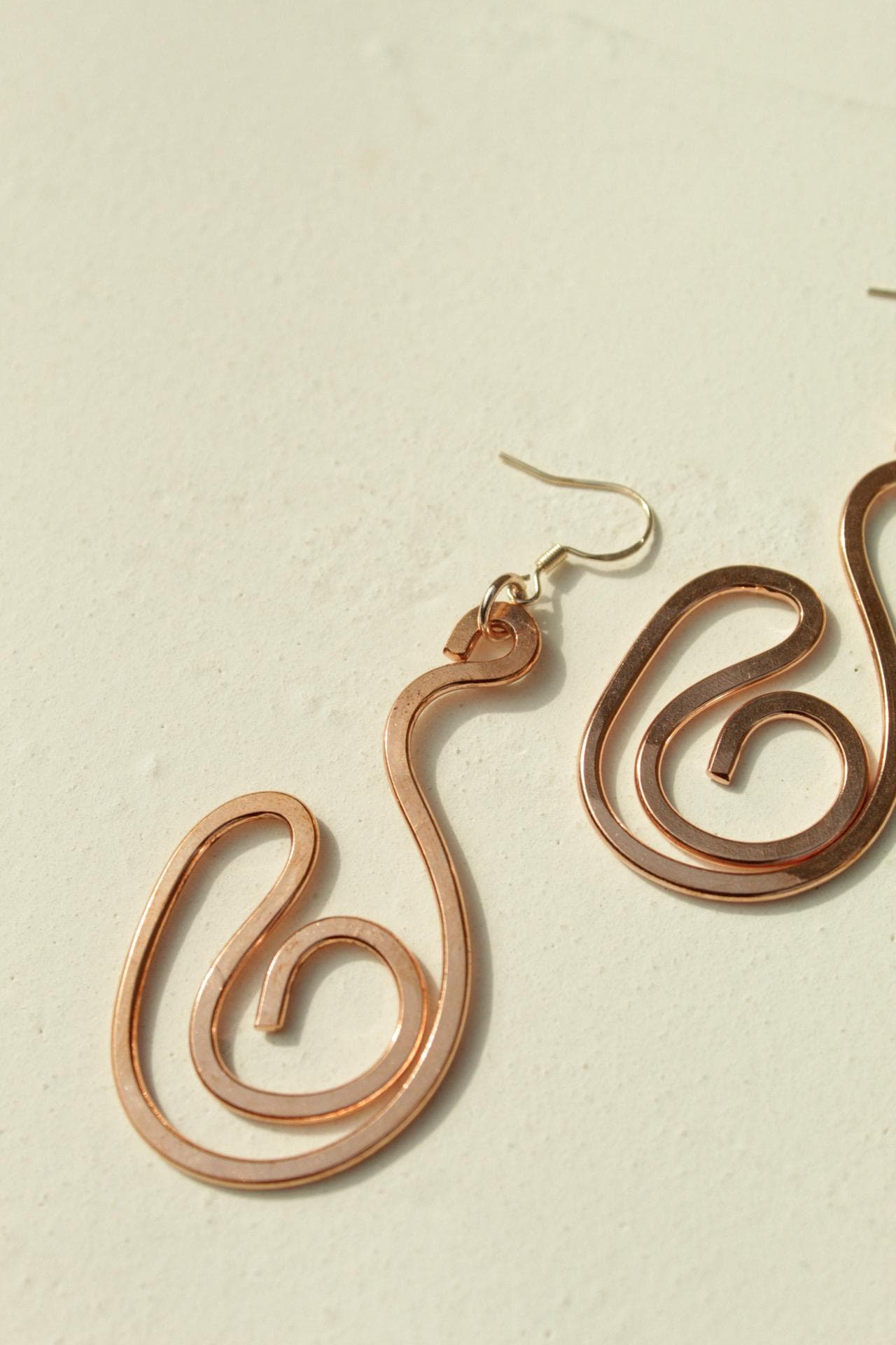 Handmade Copper Statement Earrings, Sculptural Artisan Jewelry, One-of-a-Kind Earrings | Current