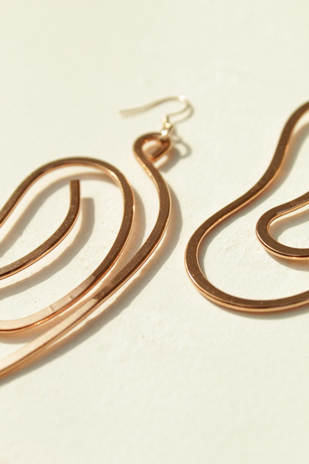 Handmade Copper Statement Earrings, Sculptural Artisan Jewelry, One-of-a-Kind Earrings | Ebb