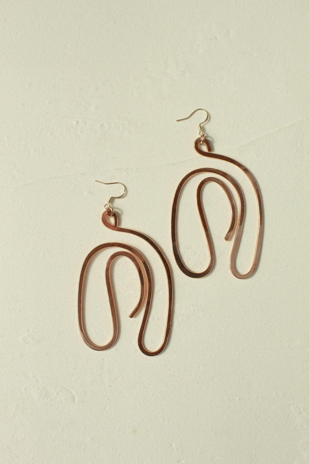 Handmade Copper Statement Earrings, Sculptural Artisan Jewelry, One-of-a-Kind Earrings | Return