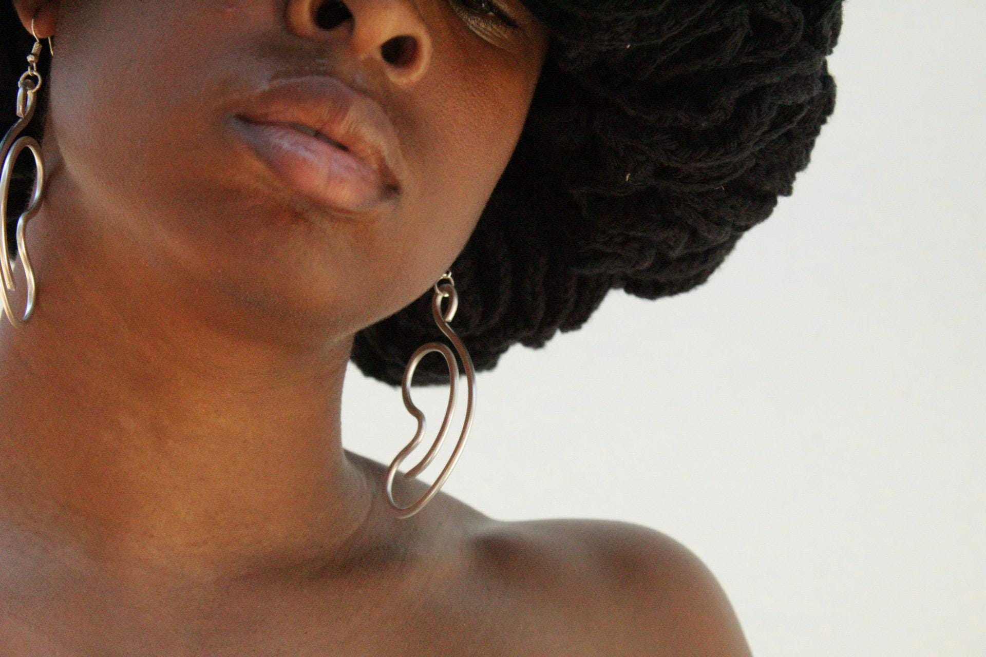 Handmade Aluminum Statement Earrings, Lightweight Modern Sculptural Jewelry, One-of-a-Kind Earrings | Nova