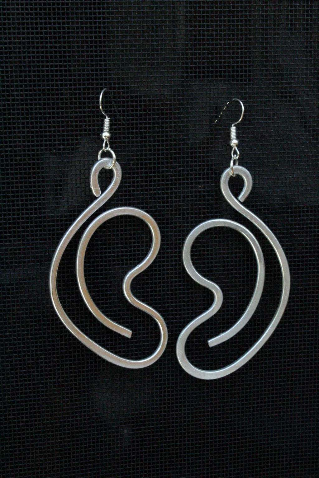 Handmade Aluminum Statement Earrings, Lightweight Modern Sculptural Jewelry, One-of-a-Kind Earrings | Nova