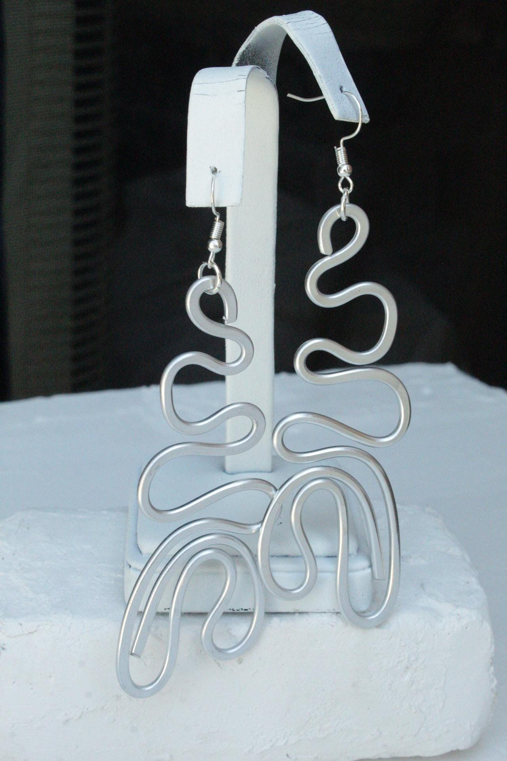 Handmade Aluminum Statement Earrings, Lightweight Modern Sculptural Jewelry, One-of-a-Kind Earrings | Aphelion