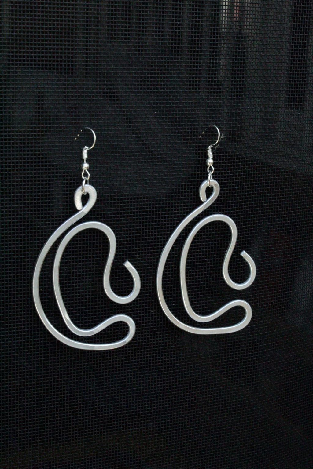 Handmade Aluminum Statement Earrings, Lightweight Modern Sculptural Jewelry, One-of-a-Kind Earrings | Pulsar