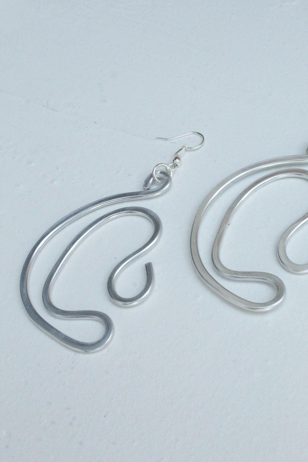 Handmade Aluminum Statement Earrings, Lightweight Modern Sculptural Jewelry, One-of-a-Kind Earrings | Pulsar