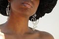 Handmade Aluminum Statement Earrings, Lightweight Modern Sculptural Jewelry, One-of-a-Kind Earrings | Gravity