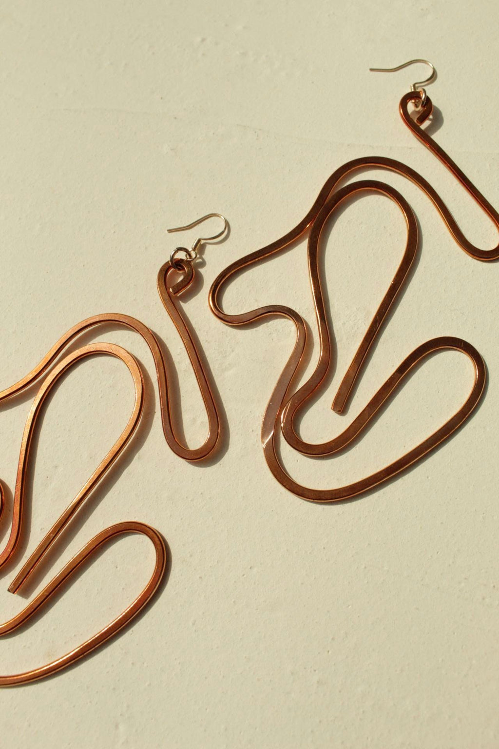 Handmade Copper Statement Earrings, Sculptural Artisan Jewelry, One-of-a-Kind Earrings | Mystery