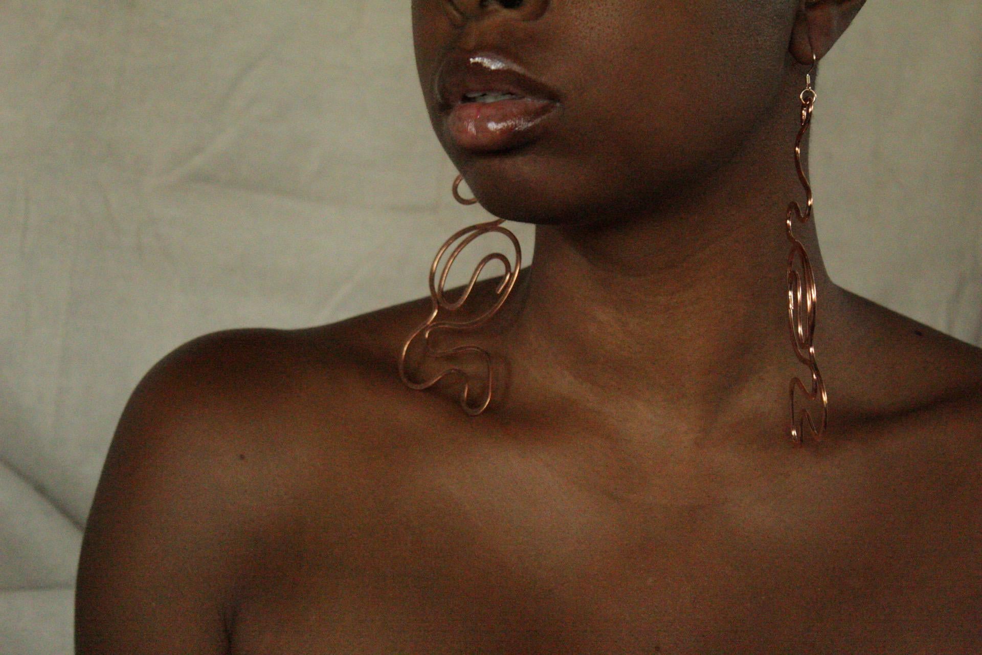 Handmade Copper Statement Earrings, Sculptural Artisan Jewelry, One-of-a-Kind Earrings | Adventure
