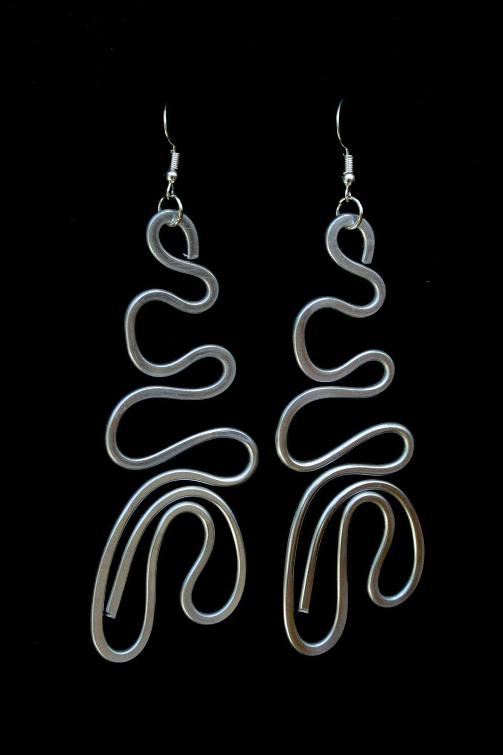 Handmade Aluminum Statement Earrings, Lightweight Modern Sculptural Jewelry, One-of-a-Kind Earrings | Aphelion
