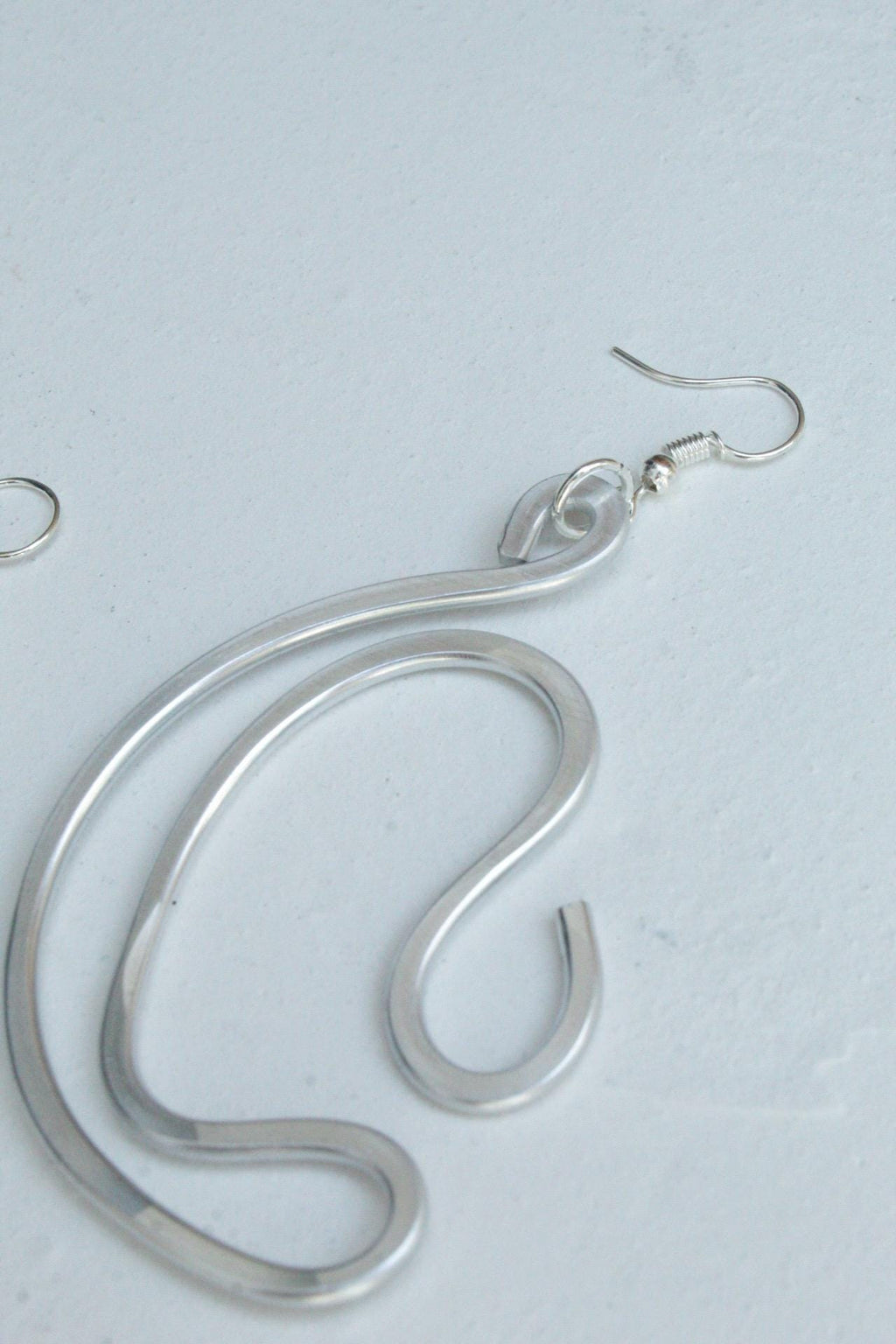 Handmade Aluminum Statement Earrings, Lightweight Modern Sculptural Jewelry, One-of-a-Kind Earrings | Pulsar