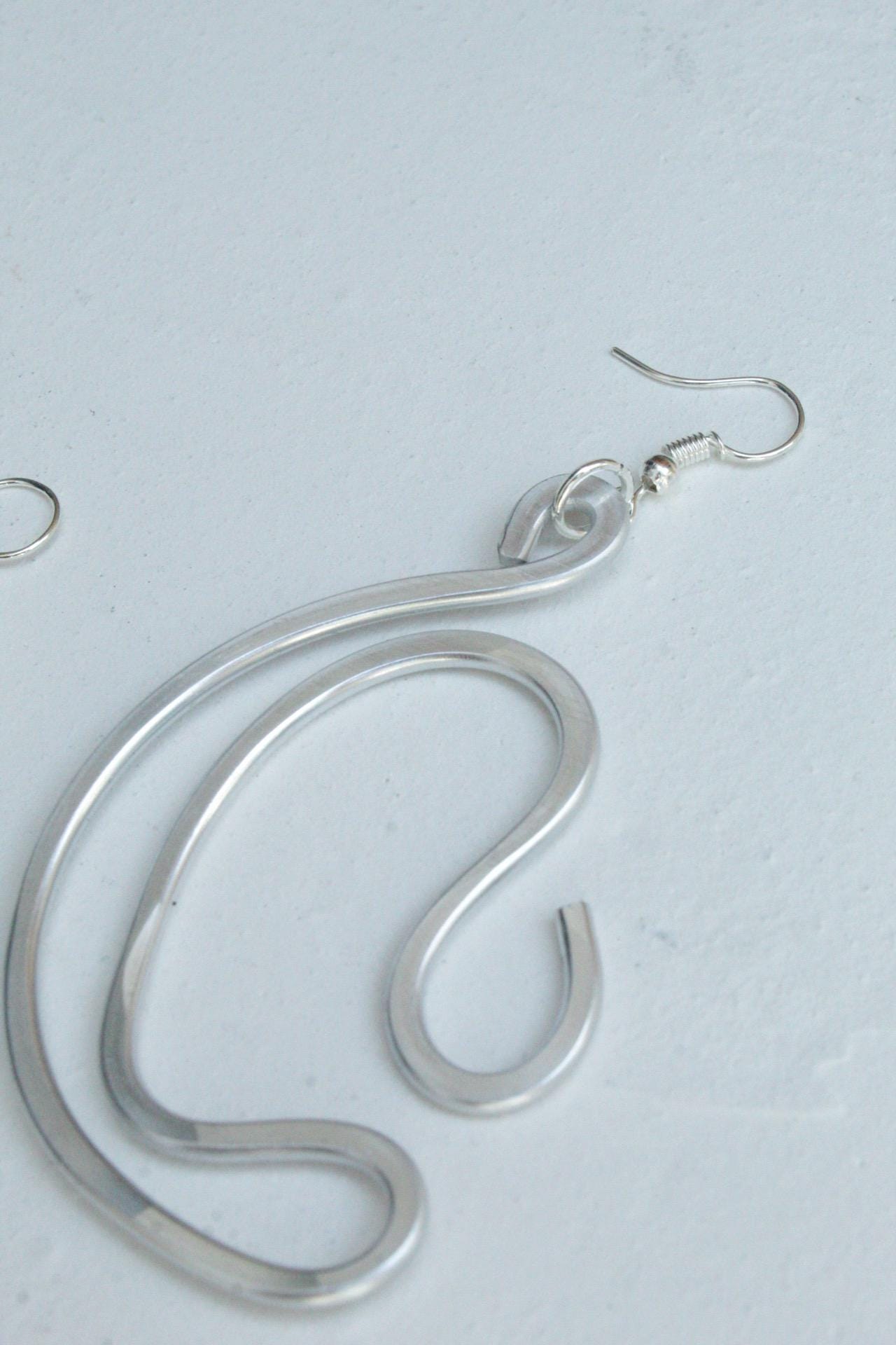 Handmade Aluminum Statement Earrings, Lightweight Modern Sculptural Jewelry, One-of-a-Kind Earrings | Pulsar