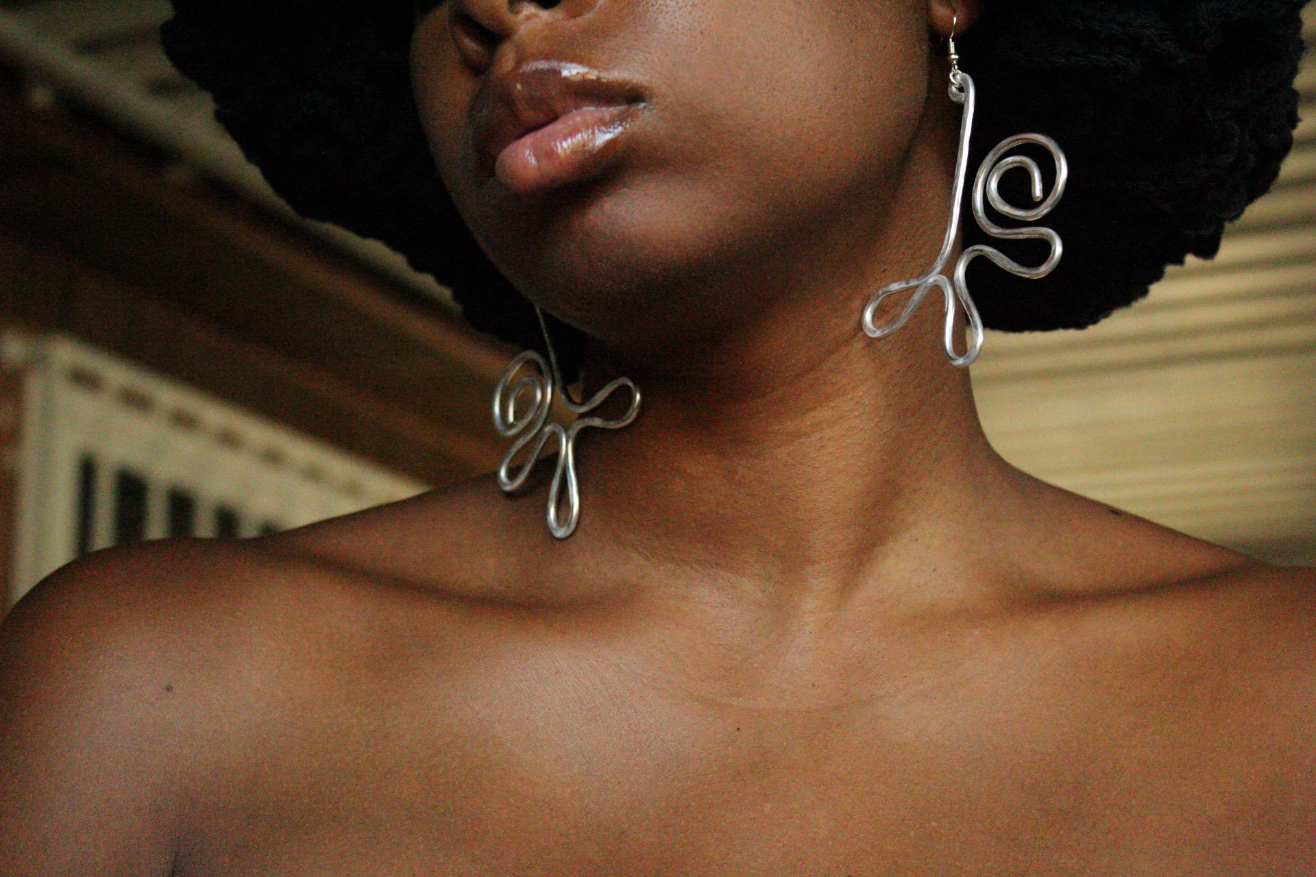 Handmade Aluminum Statement Earrings, Lightweight Modern Sculptural Jewelry, One-of-a-Kind Earrings | Ditsy