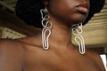 Handmade Aluminum Statement Earrings, Lightweight Modern Sculptural Jewelry, One-of-a-Kind Earrings | Inception