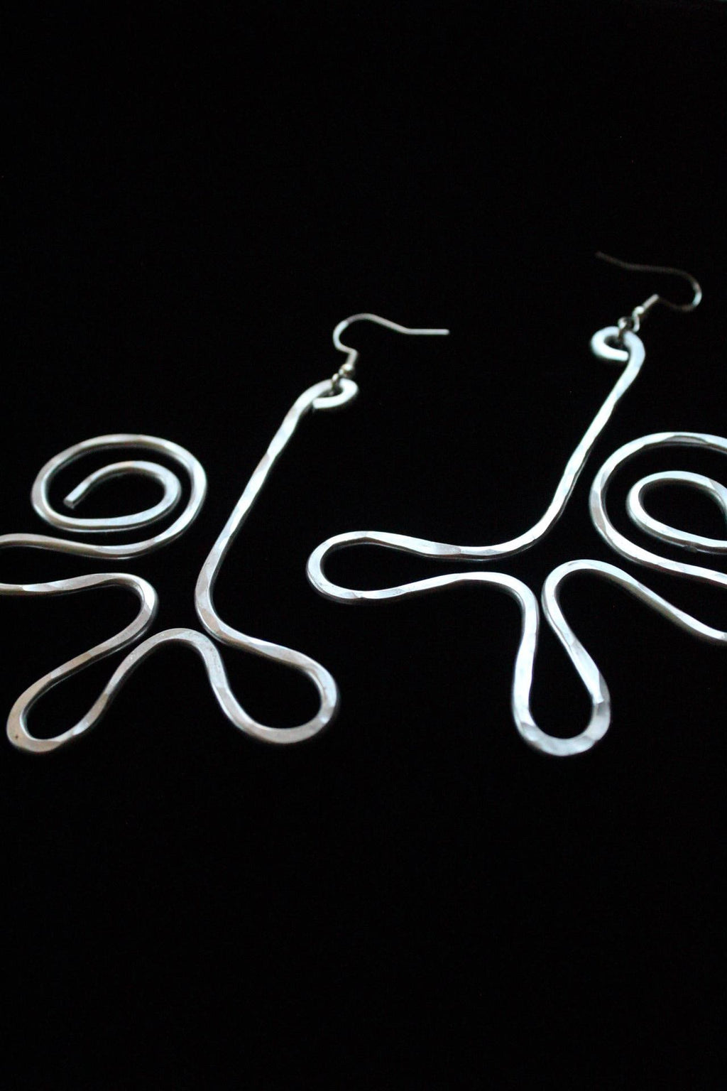 Handmade Aluminum Statement Earrings, Lightweight Modern Sculptural Jewelry, One-of-a-Kind Earrings | Ditsy