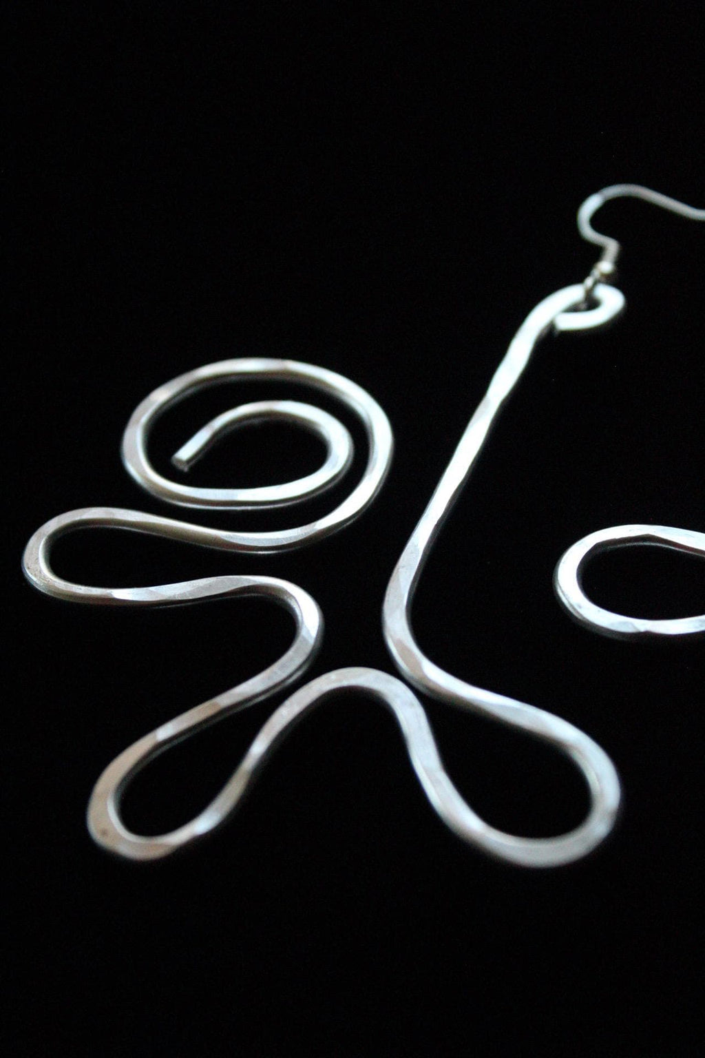 Handmade Aluminum Statement Earrings, Lightweight Modern Sculptural Jewelry, One-of-a-Kind Earrings | Ditsy