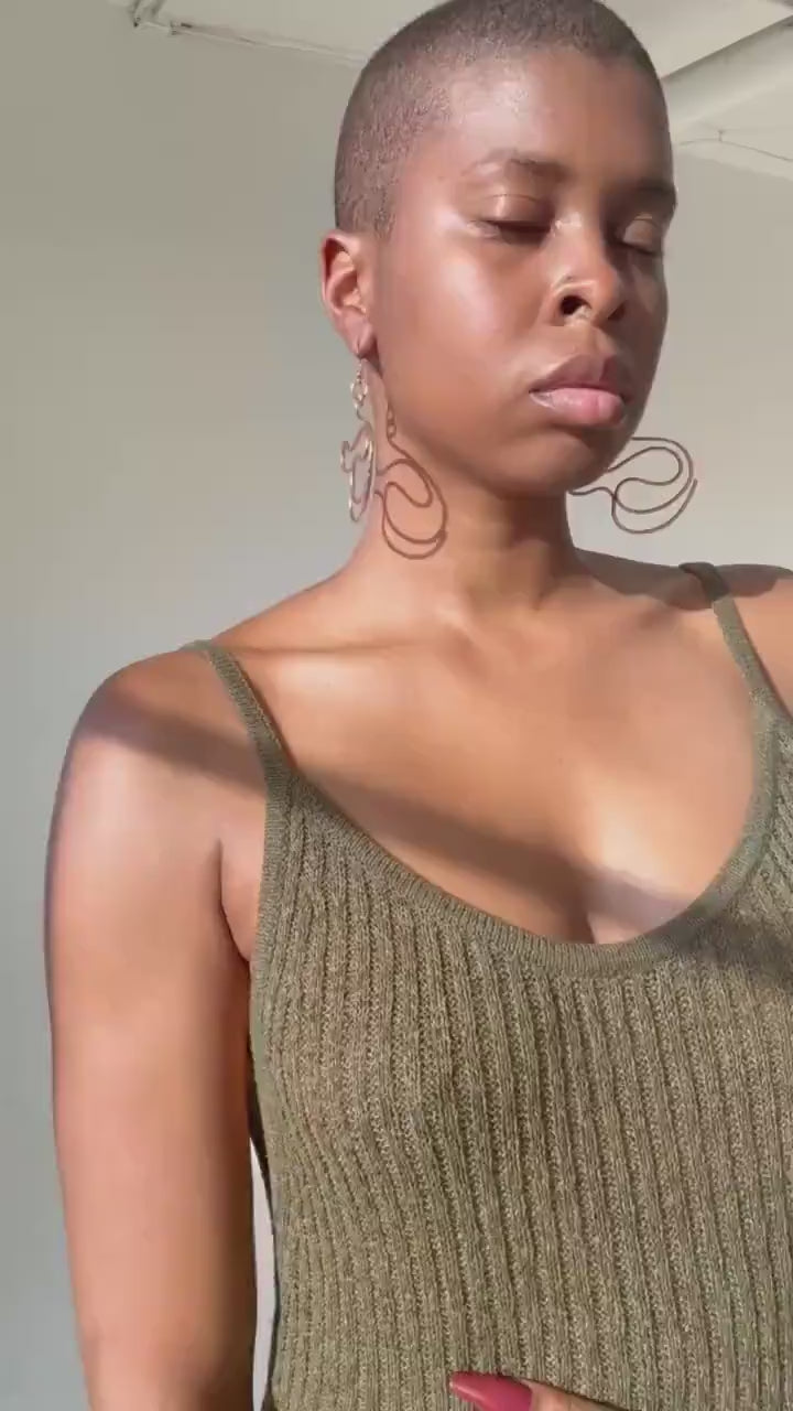 Handmade Copper Statement Earrings, Sculptural Artisan Jewelry, One-of-a-Kind Earrings | Interlude